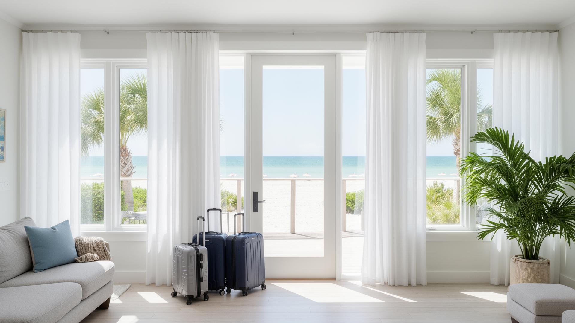 Beautiful Florida coastal home being prepared for summer vacancy